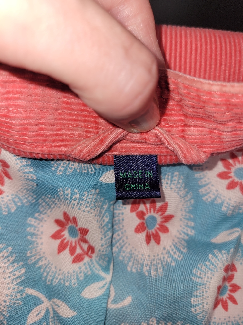 Boden Coral/Pink Cordoroy Lined Jacket UK10/US6 EUC - Picture 8 of 10